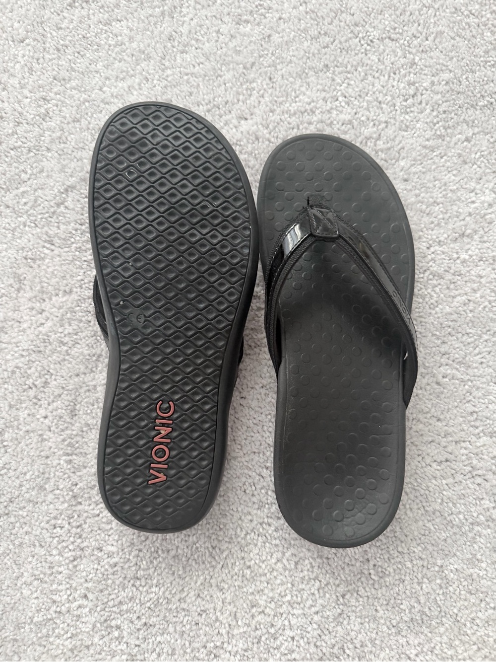 Vionic Tide II Toe-Post Sandal in Black US 9 - Picture 9 of 16